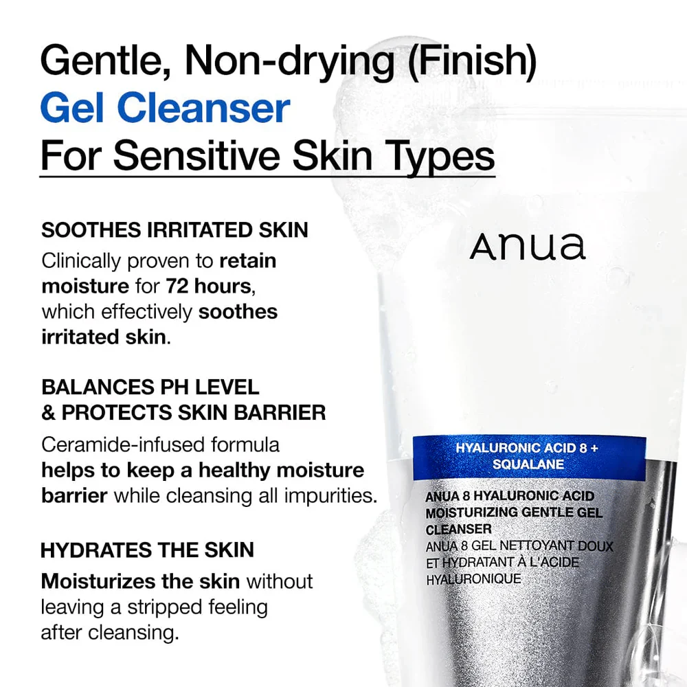 8 Hyaluronic Acid Moisturizing Gentle Gel Cleanser 150ml - Image 3