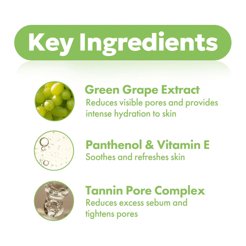 Green Grape Pore Control Toner 195ml - Image 3