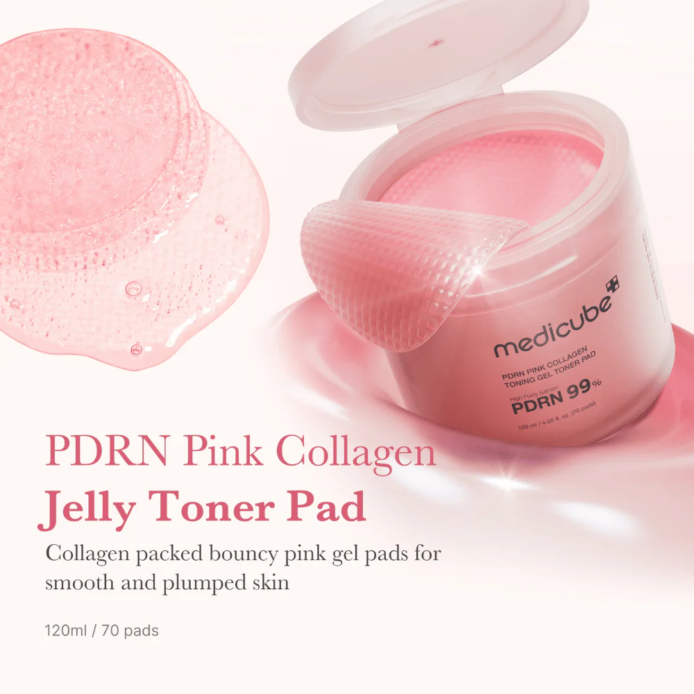 PDRN Pink Collagen Toning Gel Toner Pad (70 pads) - Image 2