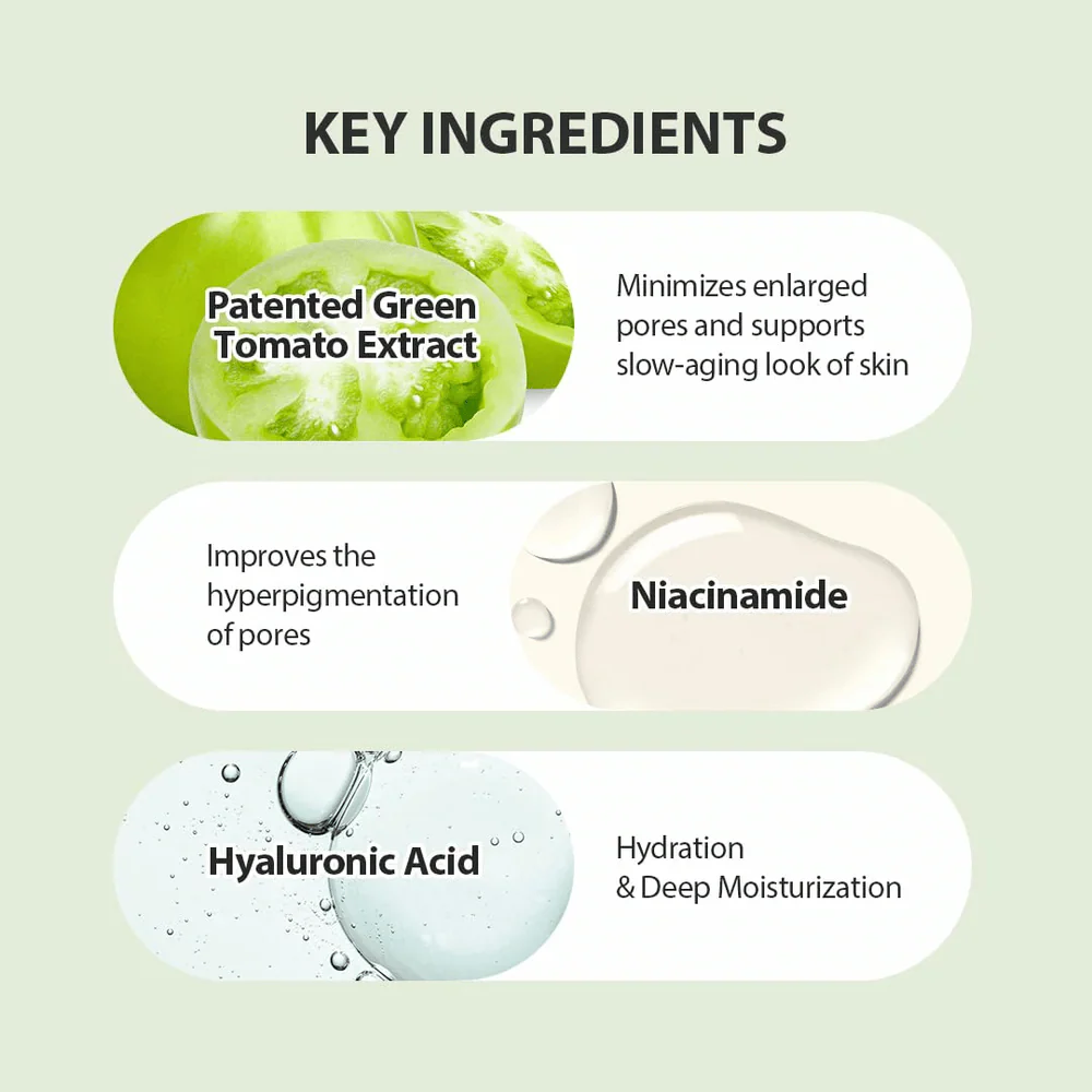 Green Tomato Pore Lifting Ampoule+ 30ml - Image 3