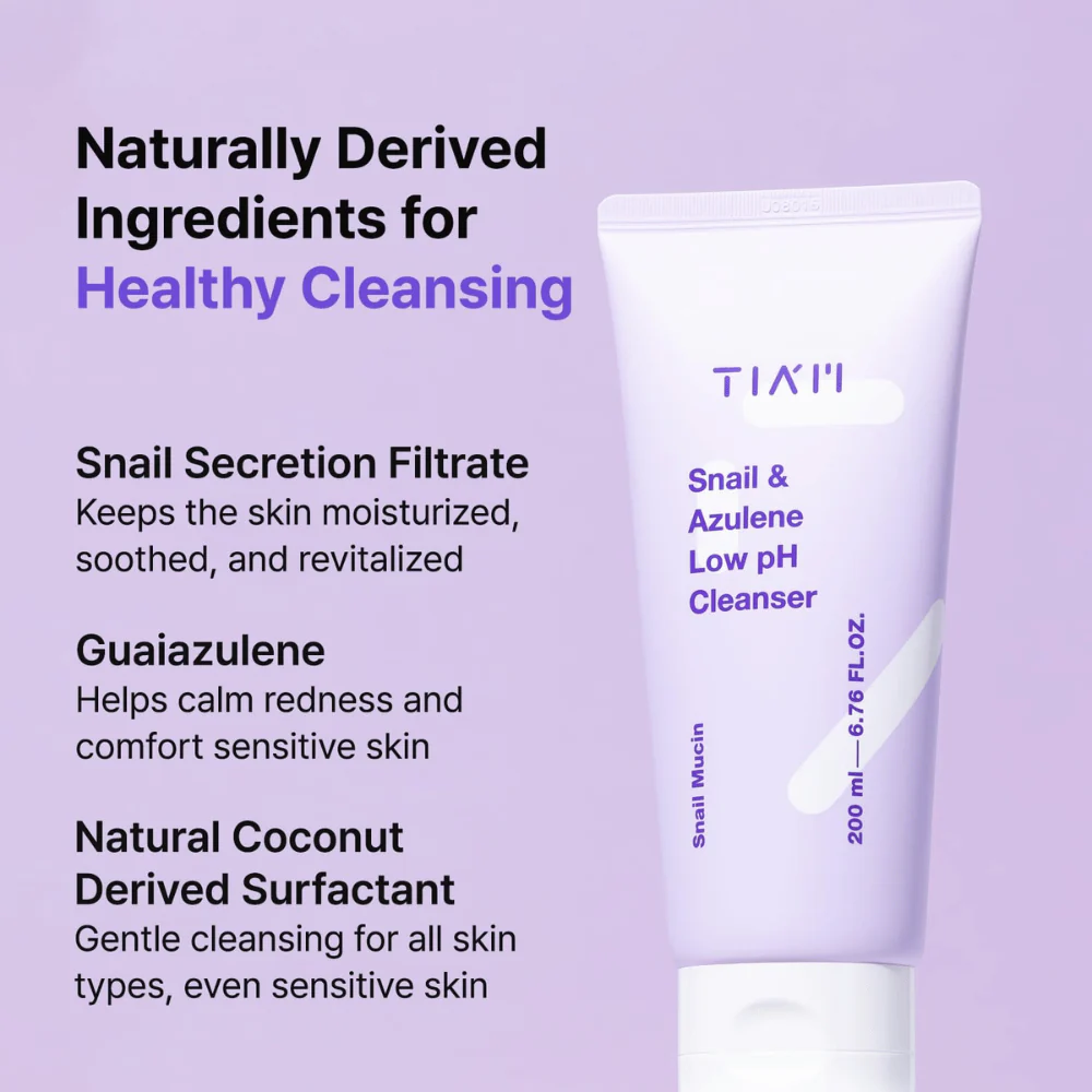 Snail & Azulene Low pH Cleanser 200ml - Image 5
